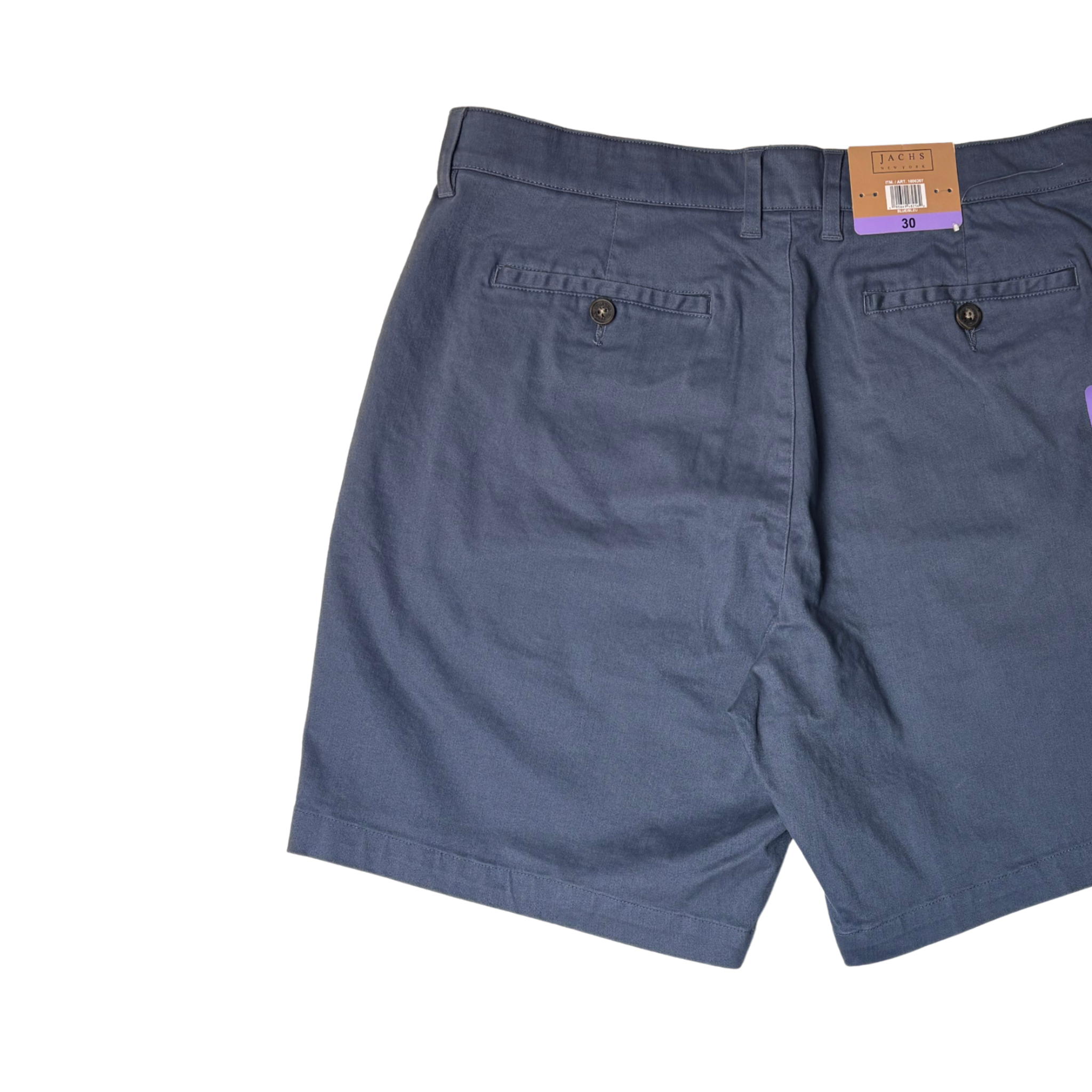 Men’s Performance Stretch Shorts – Blue, Elastic Waist