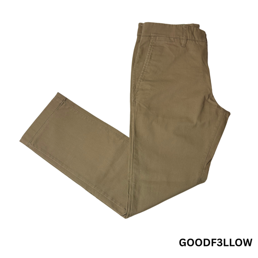 Men’s Slim Chino Pants – Every Wear Style – 30W x 30L – Dark Khaki