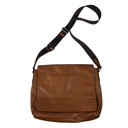 Houston Map Bag Crossbody with Adjustable Strap – Smooth Leather | Pre-loved