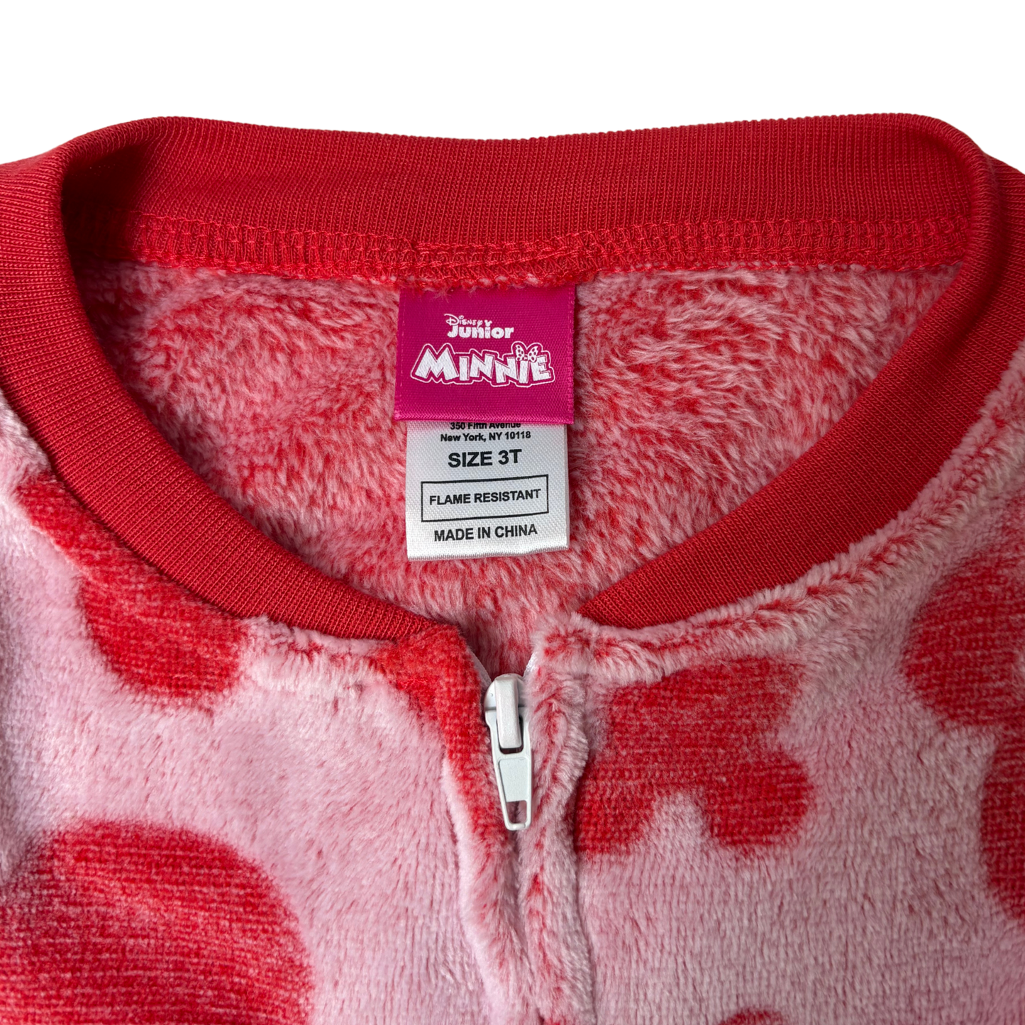 Girls’ Red & Pink Onesie Pajama Size 3T