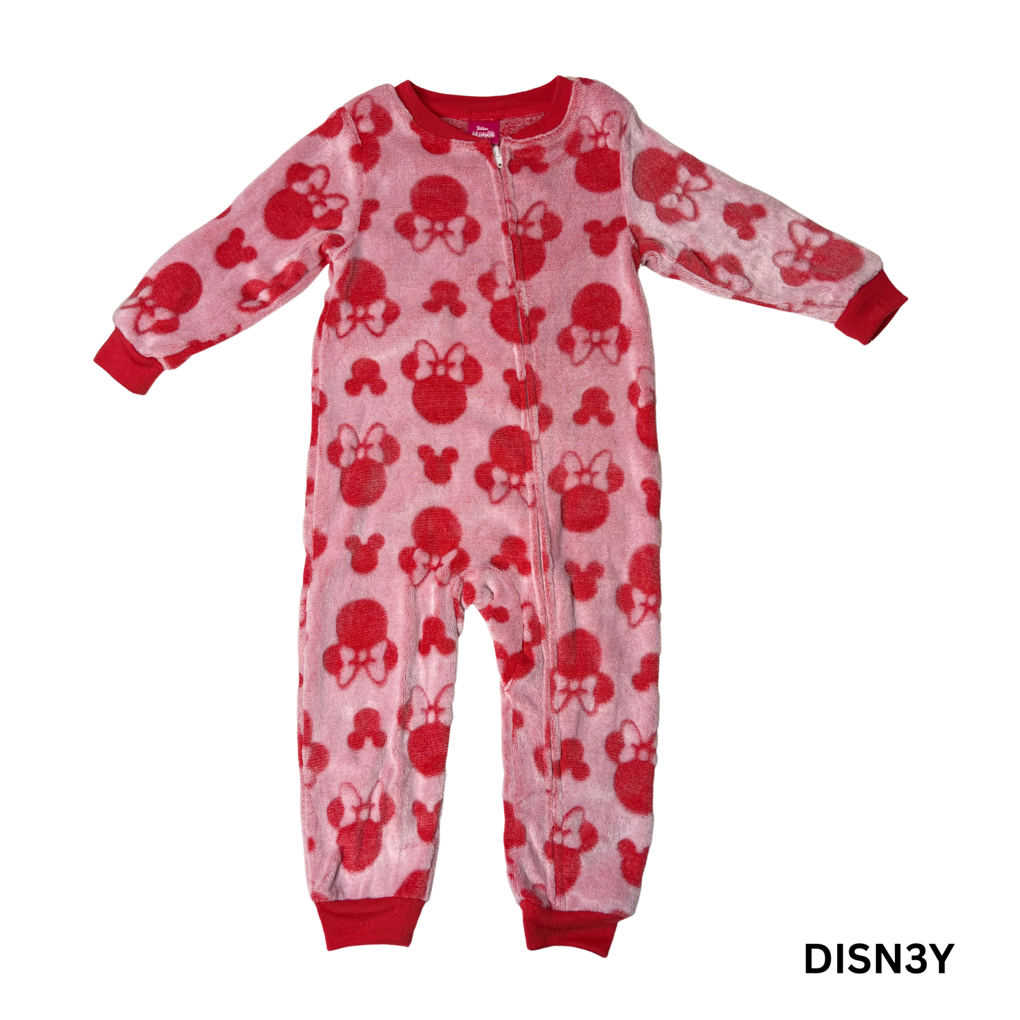 Girls’ Red & Pink Onesie Pajama Size 3T