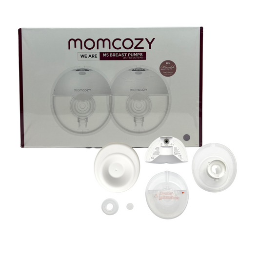 Momcozy M5 Hands-Free Wearable Breast Pump - Double Electric Pump, 24mm, Purple 2-Pack - Open Box
