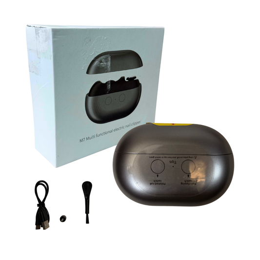 3-in-1 Electric Nail Clipper – Safe Trimmer, Polisher & Grinder with LED Light and Storage Bin, Portable Nail Care Tool for Baby, Kids, Adults, and Seniors