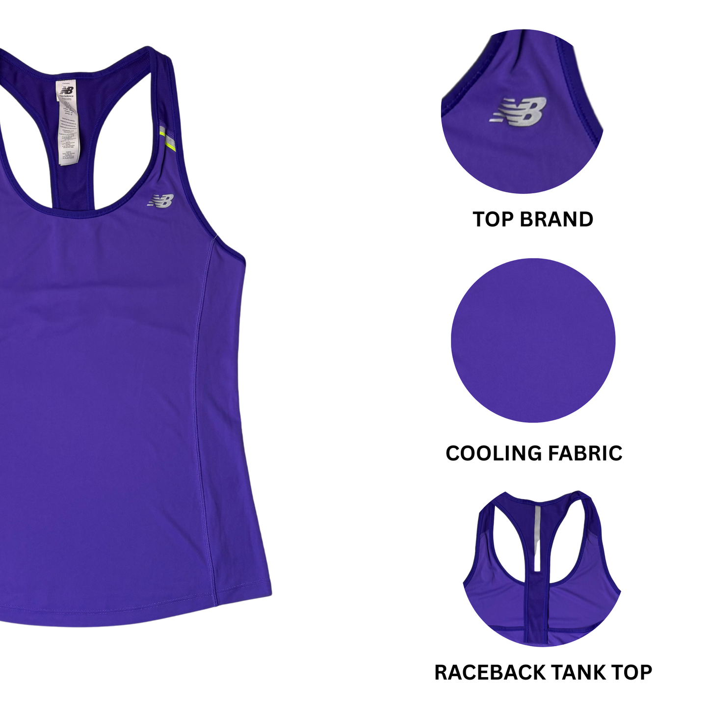 NB Women's Purple Sleeveless Athletic Shirt - S