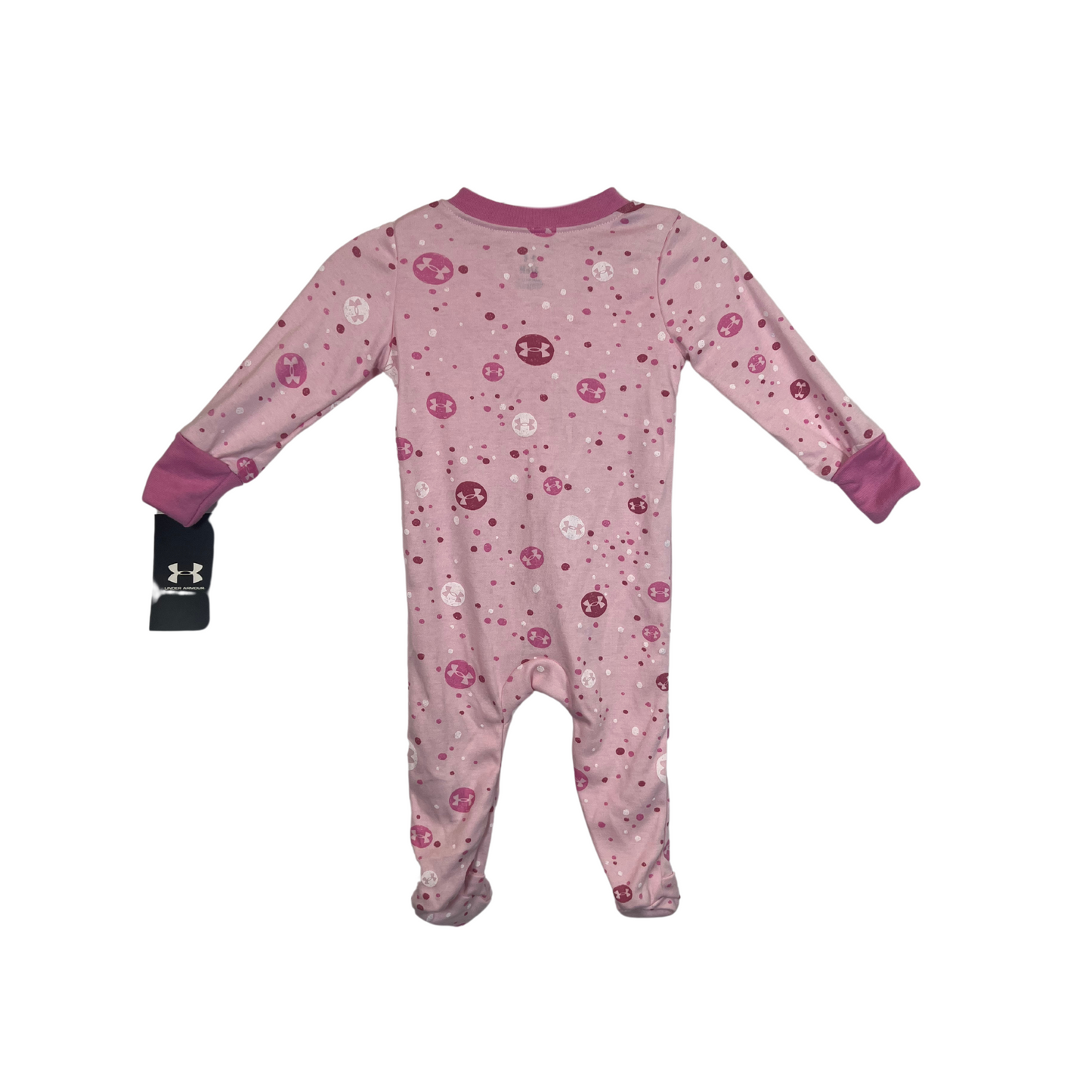 Baby Girl Coverall Footie, Zip-up Closure - Size 6/9M, Prime Pink