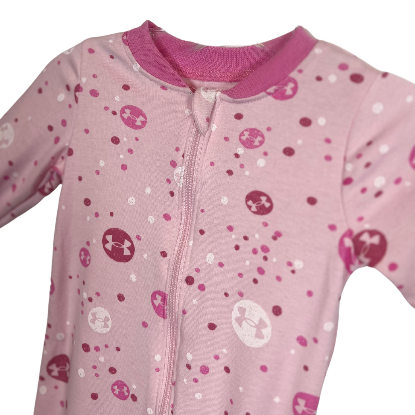 Baby Girl Coverall Footie, Zip-up Closure - Size 6/9M, Prime Pink