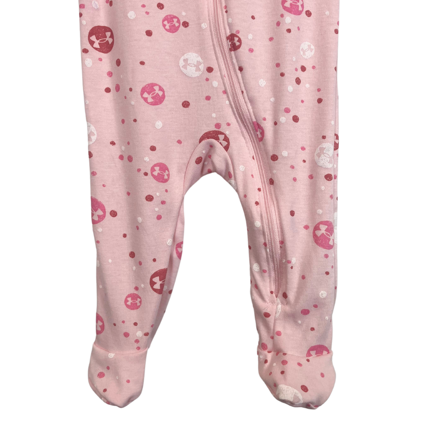 Baby Girl Coverall Footie, Zip-up Closure - Size 6/9M, Prime Pink