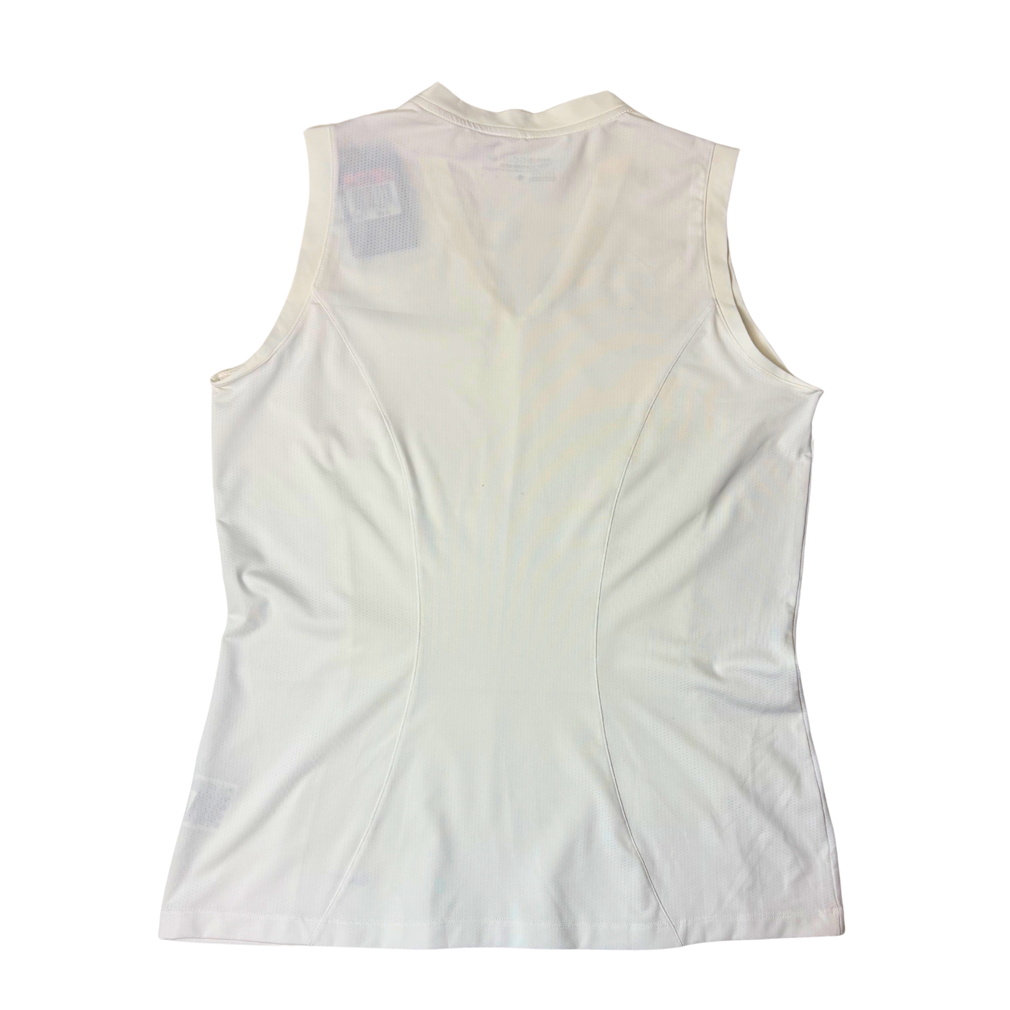Women’s Golf White Sleeveless Athletic Shirt Dri-FIT Size L