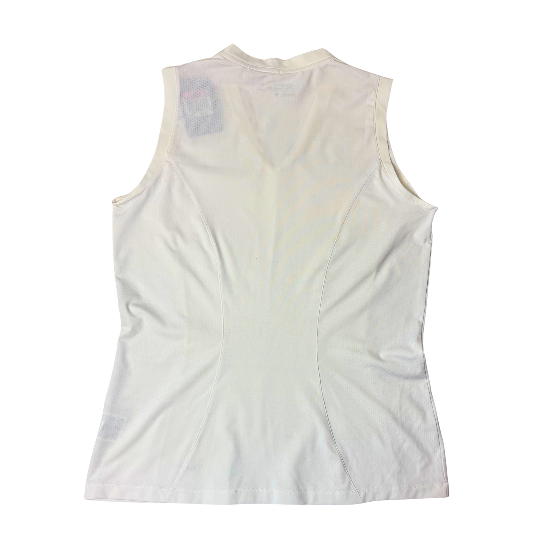 Women’s Golf White Sleeveless Athletic Shirt Dri-FIT Size L