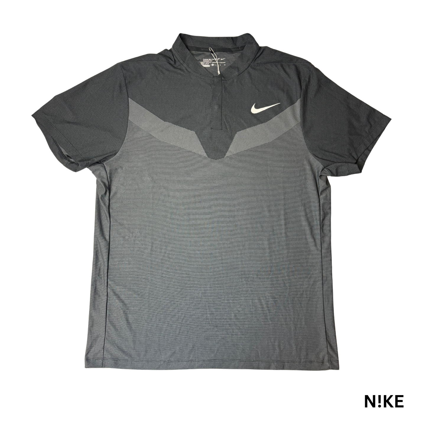 Men’s Golf Short Sleeve Shirt Dark Gray Size XL