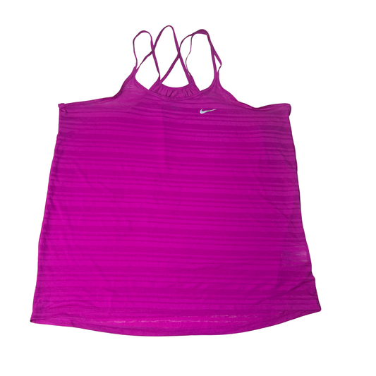 Strappy Dri-Fit Tank Top – Size L – Fuchsia
