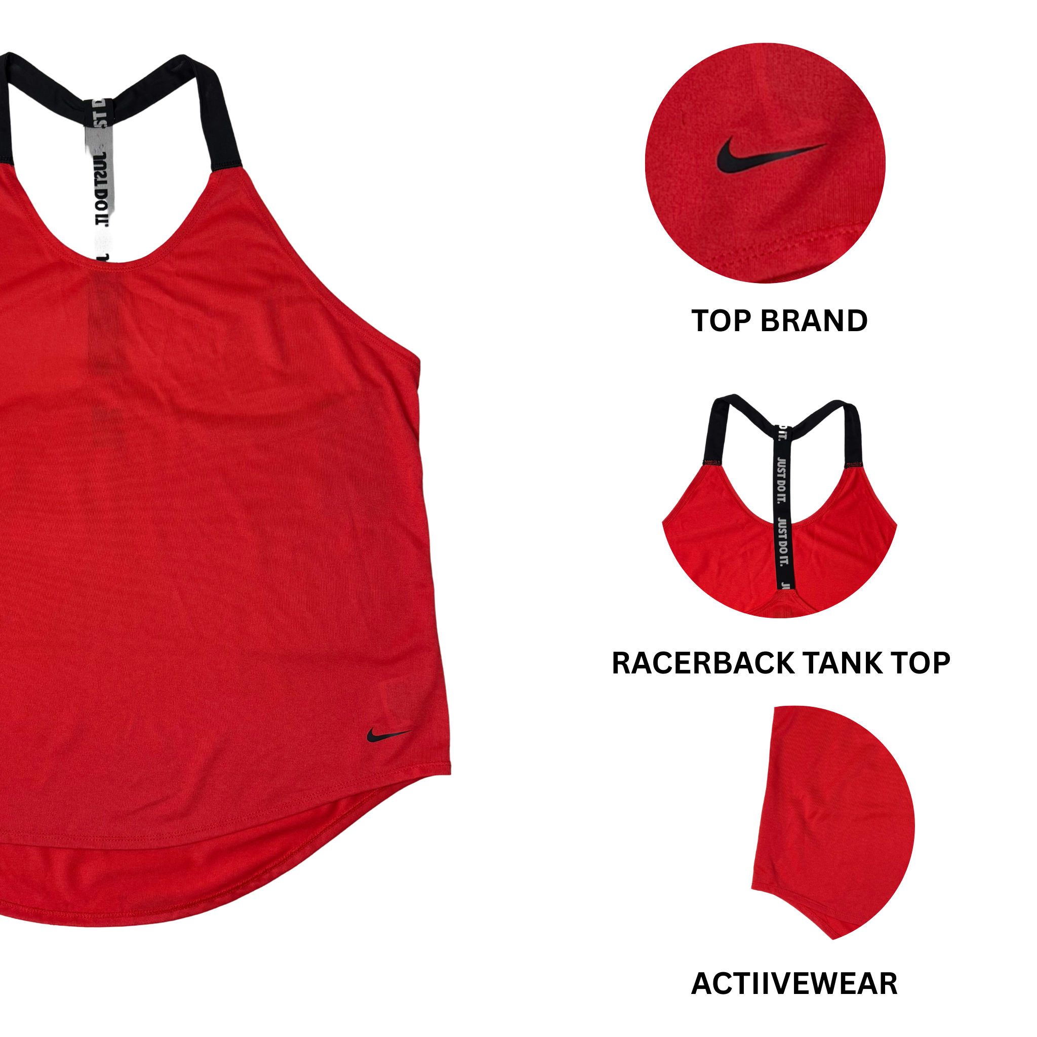 Women’s Red Sleeveless Athletic Shirt – Dri-Fit Cooling – Size XL