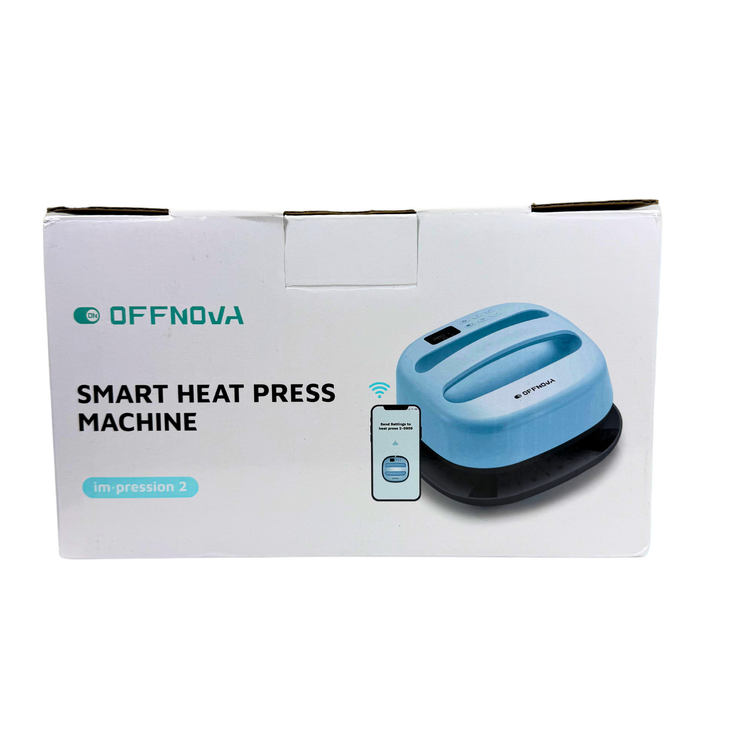 OFFNOVA 9"x9" Heat Press Machine for T-Shirts & DIY Projects – Portable Bluetooth Iron-On Press for HTV & Sublimation