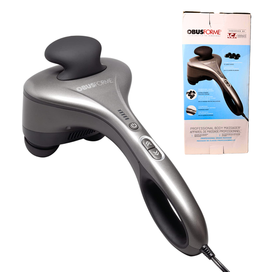 Professional Percussion Back Massager | Deep Tissue Handheld Massager | 5 Speed Settings | Dual Massage Nodes | Muscle & Fatigue Relief