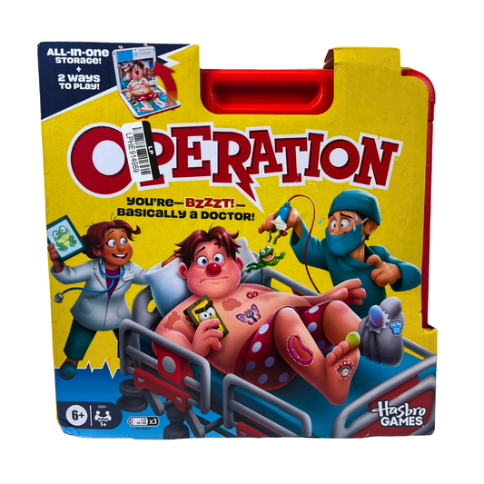 Electronic Operation Board Game with Carrying Case – 2 Play Modes – Ages 6+