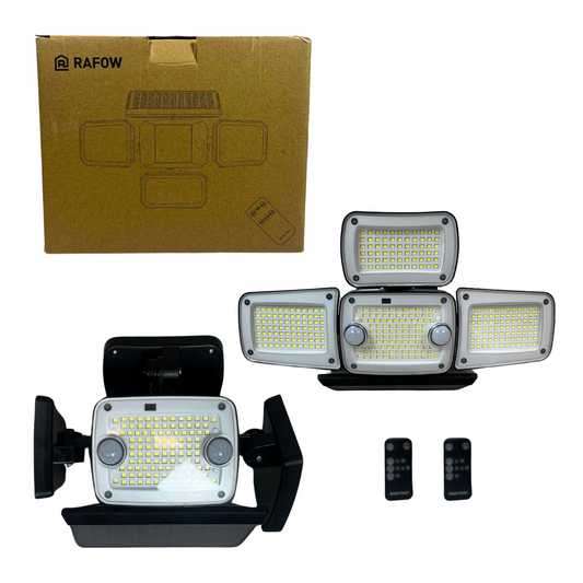 Outdoor Solar Motion Sensor Lights, 342 LEDs, 4000LM, Dual PIR Sensors, IP65 Waterproof (2 Pack)