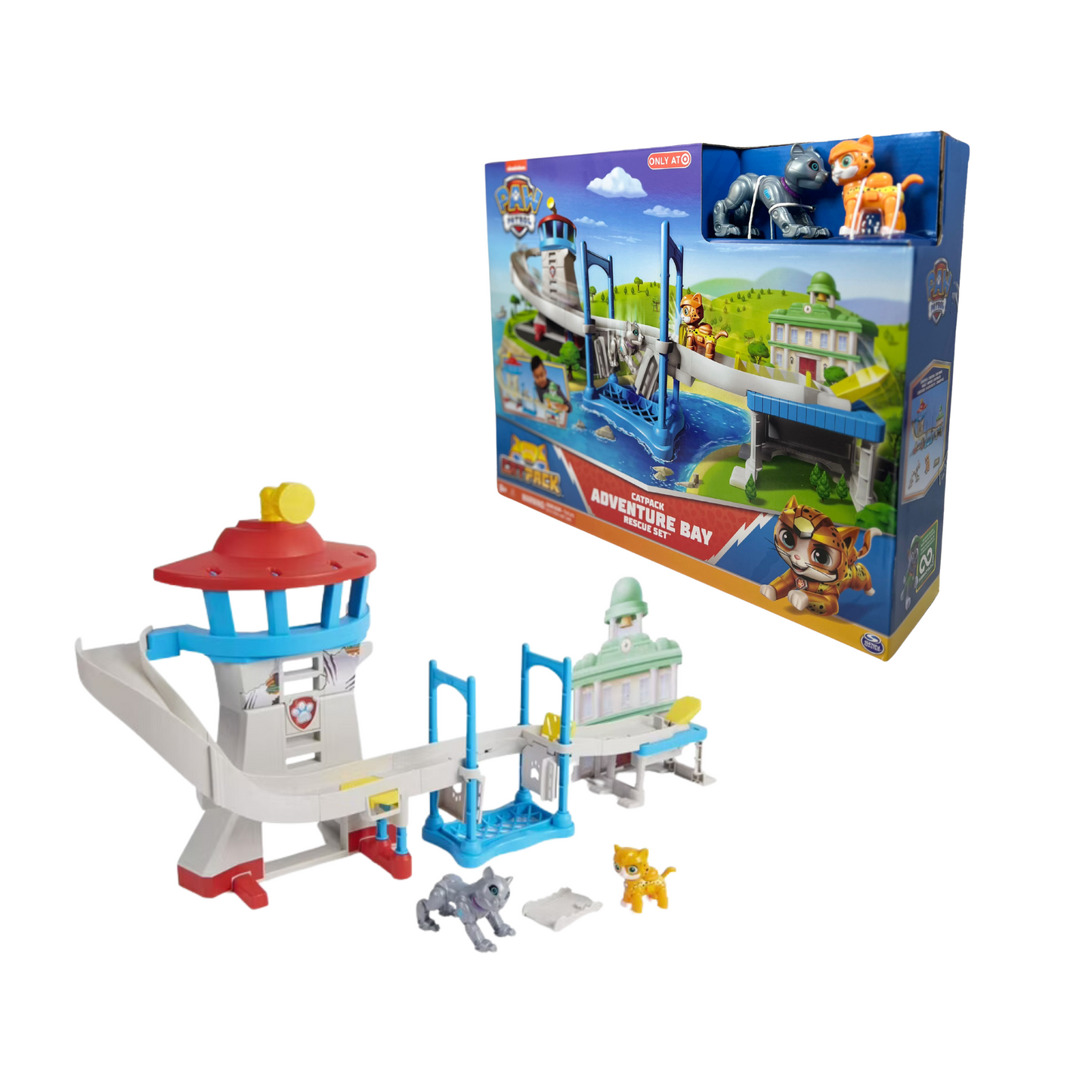 PAW Patrol Cat Pack Lookout Tower Playset with 2 Action Figures – Ages 3+