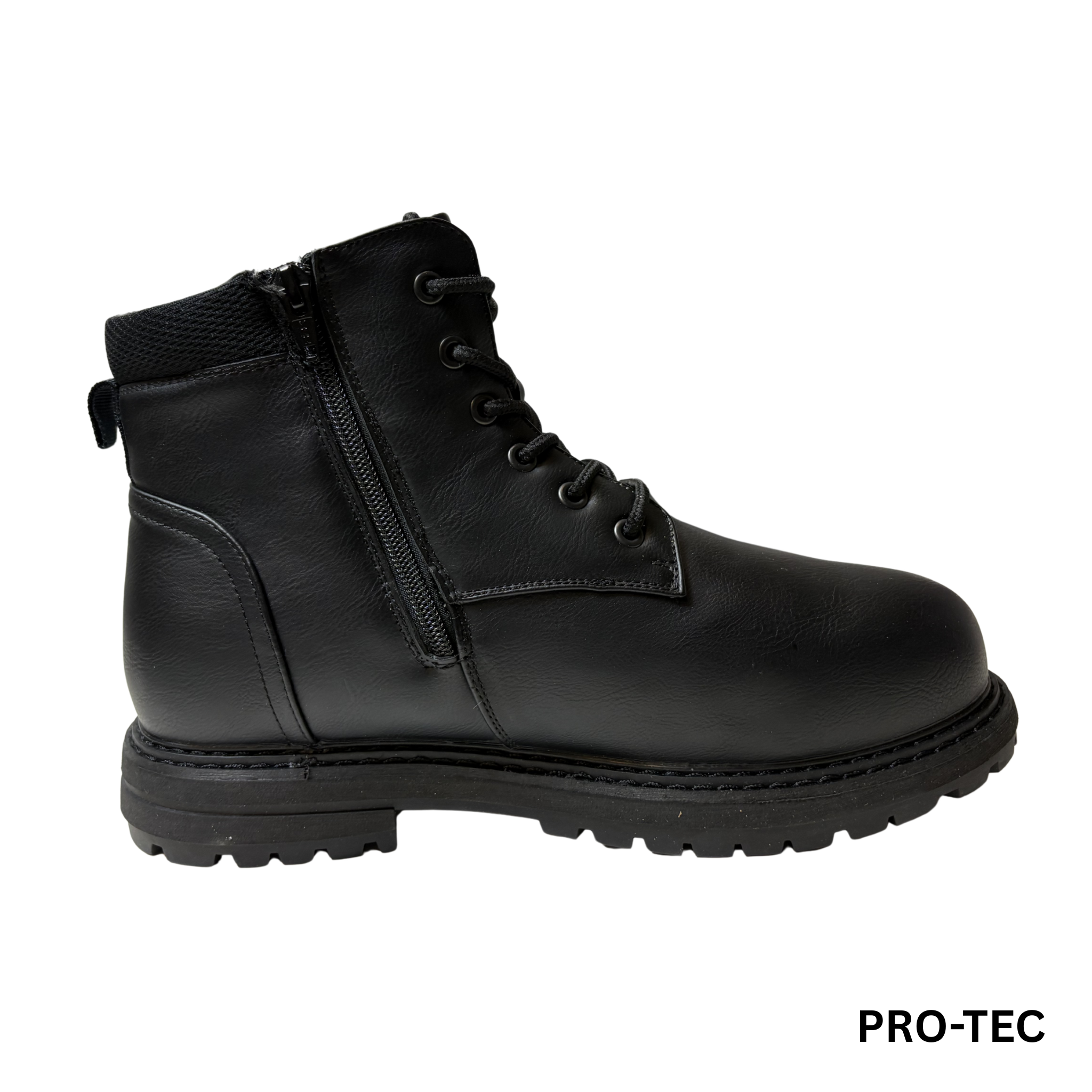 PRO-TEC Men's Side Zipper Tipper Ice Grip Boot - Black, Size 9