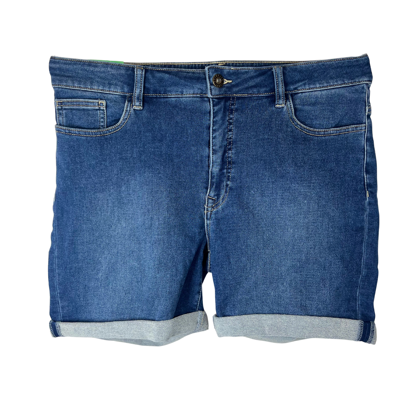 Women’s Mid-Rise Blue Jean Shorts – Size 12