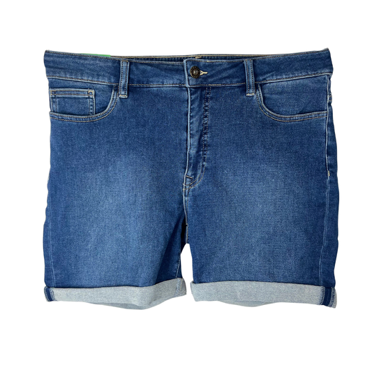 Women’s Mid-Rise Blue Jean Shorts – Size 12