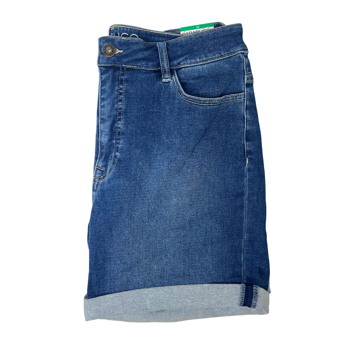 Women’s Mid-Rise Blue Jean Shorts – Size 12