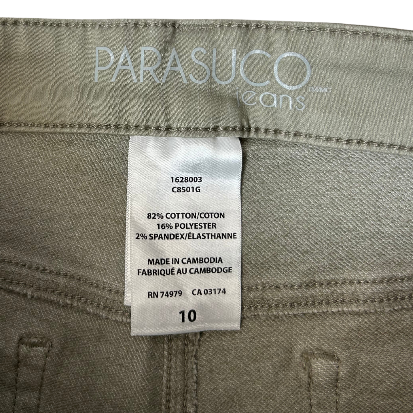 Women’s Light Green Jean Shorts – Mid-Rise Classic Fit with Tummy Control – Size 10