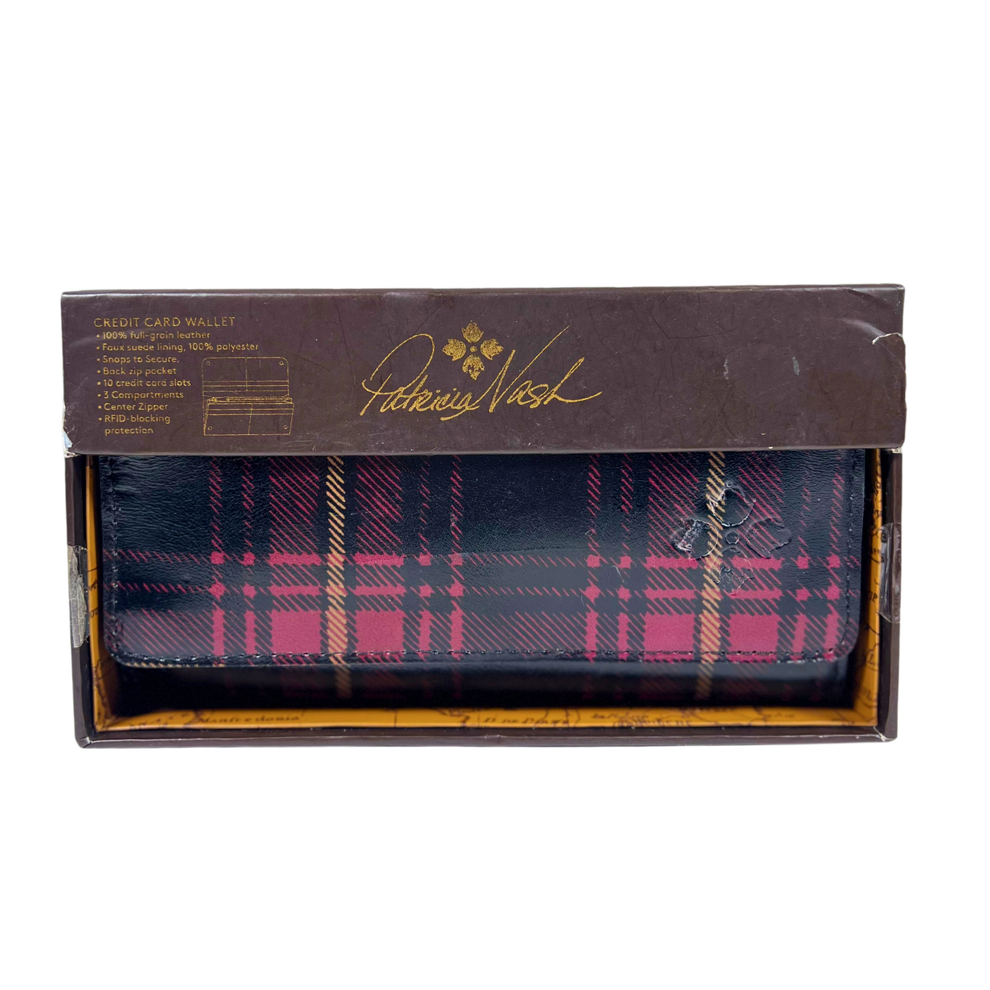 Patricia Nash Terresa Tartan Plaid Leather Wallet - RFID Protection