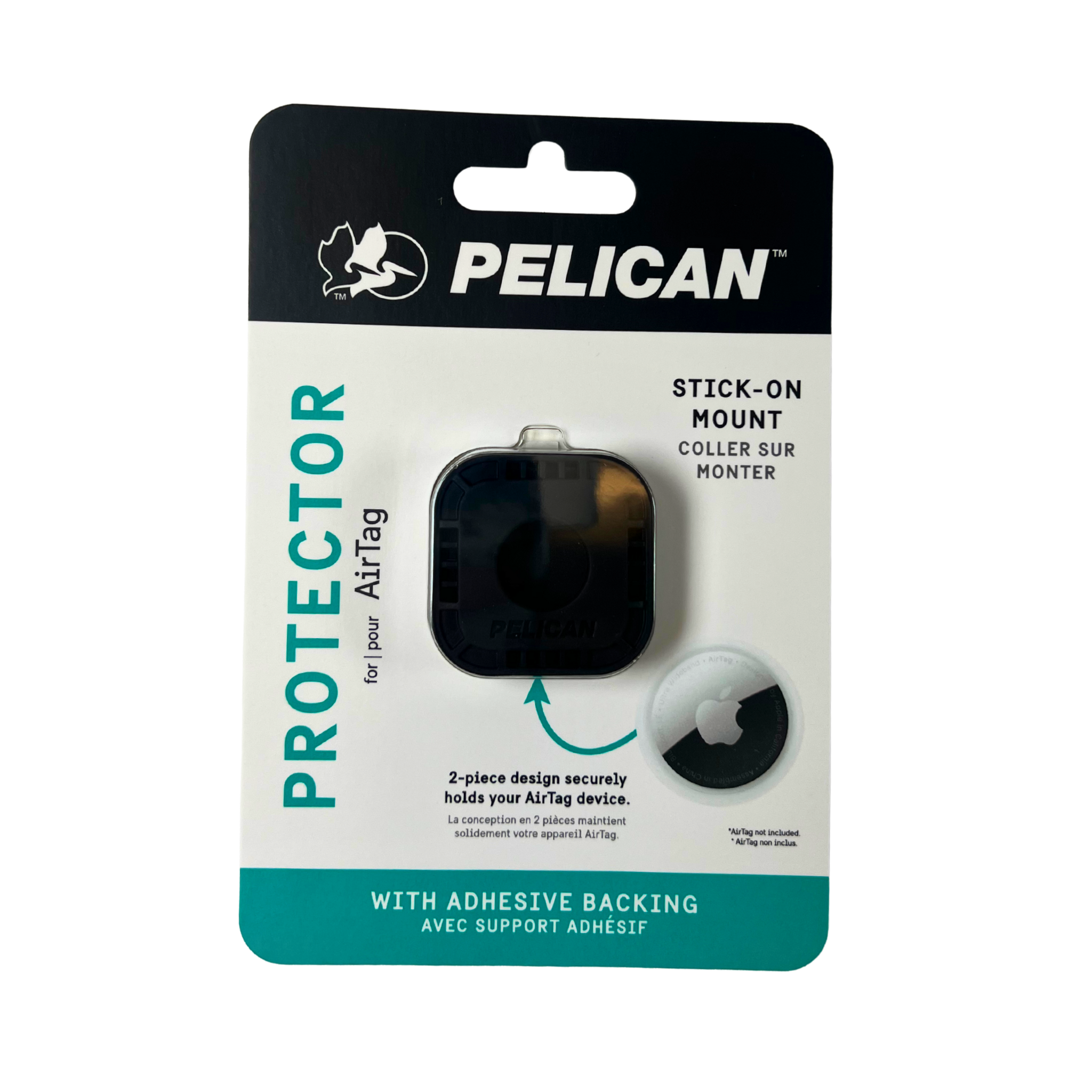 Adhesive AirTag Case with 3M Mount – Shockproof Hidden Holder for Travel, Car, Wallet & Gear