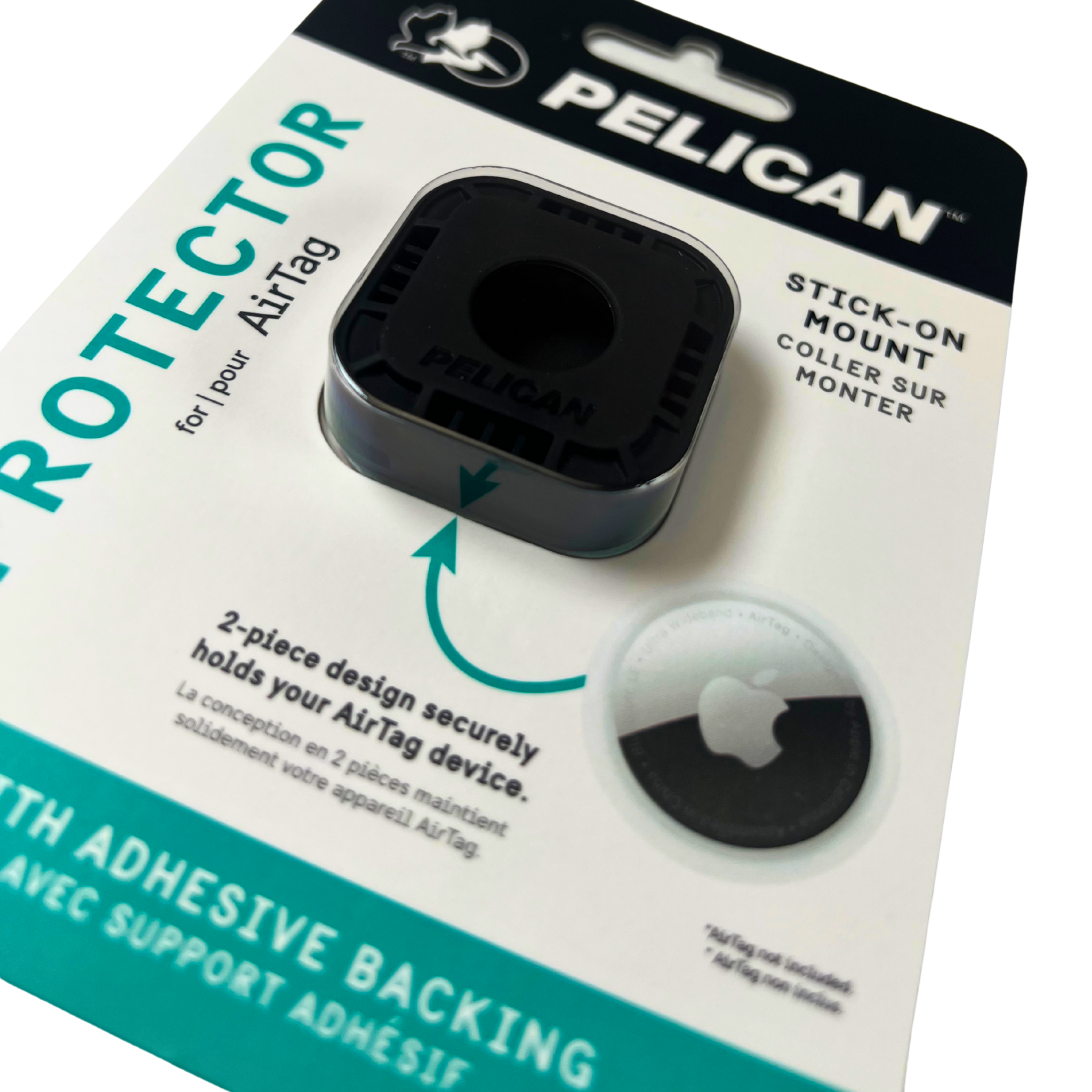 Adhesive AirTag Case with 3M Mount – Shockproof Hidden Holder for Travel, Car, Wallet & Gear