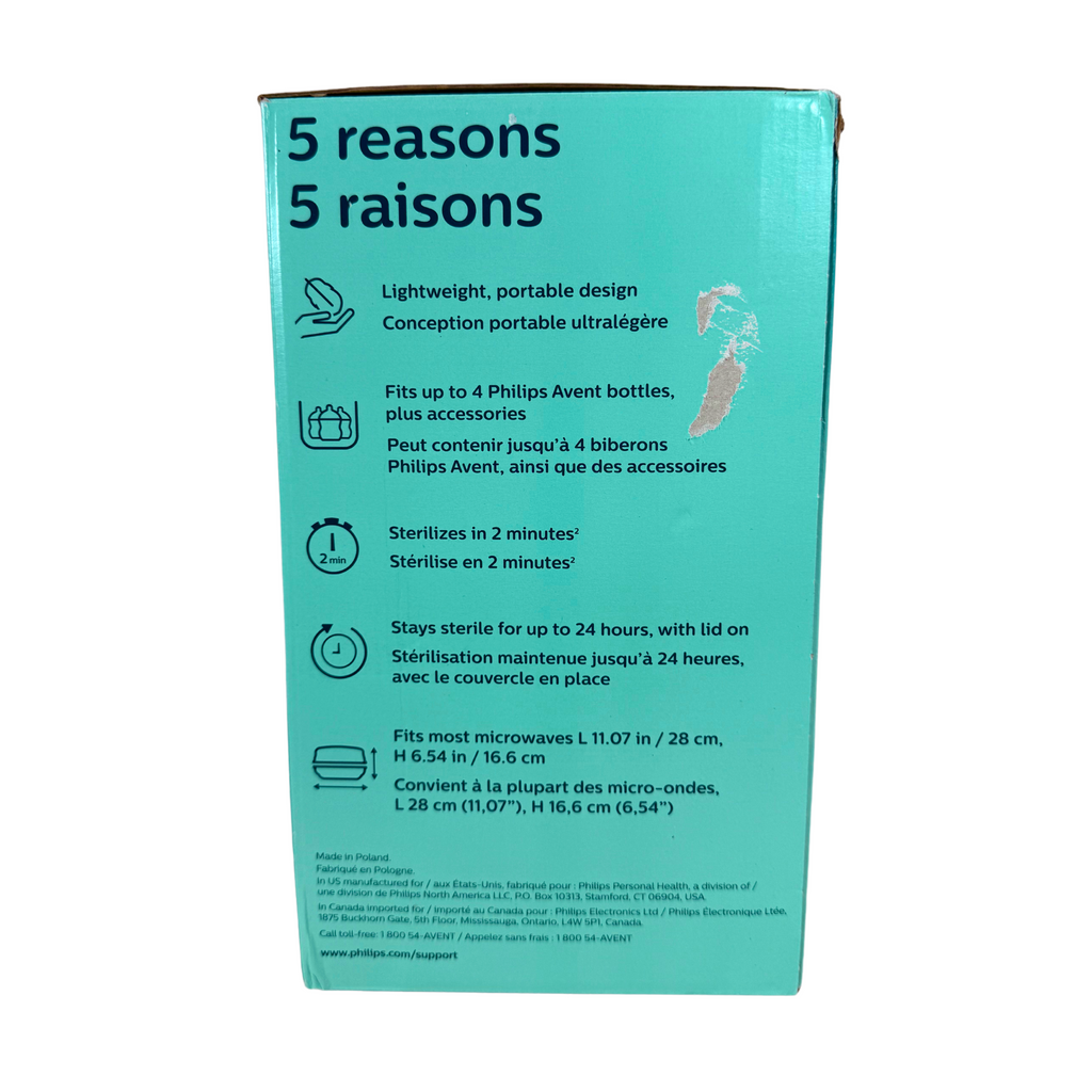 AVENT Microwave Steam Sterilizer – Fast, Chemical-Free Baby Bottle Sanitizer