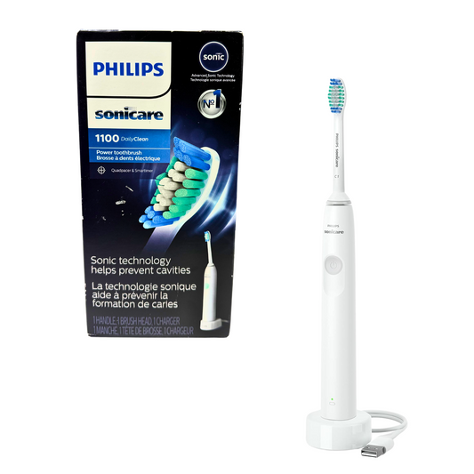 Sonicare 1100 Rechargeable Electric Toothbrush White HX3411/04