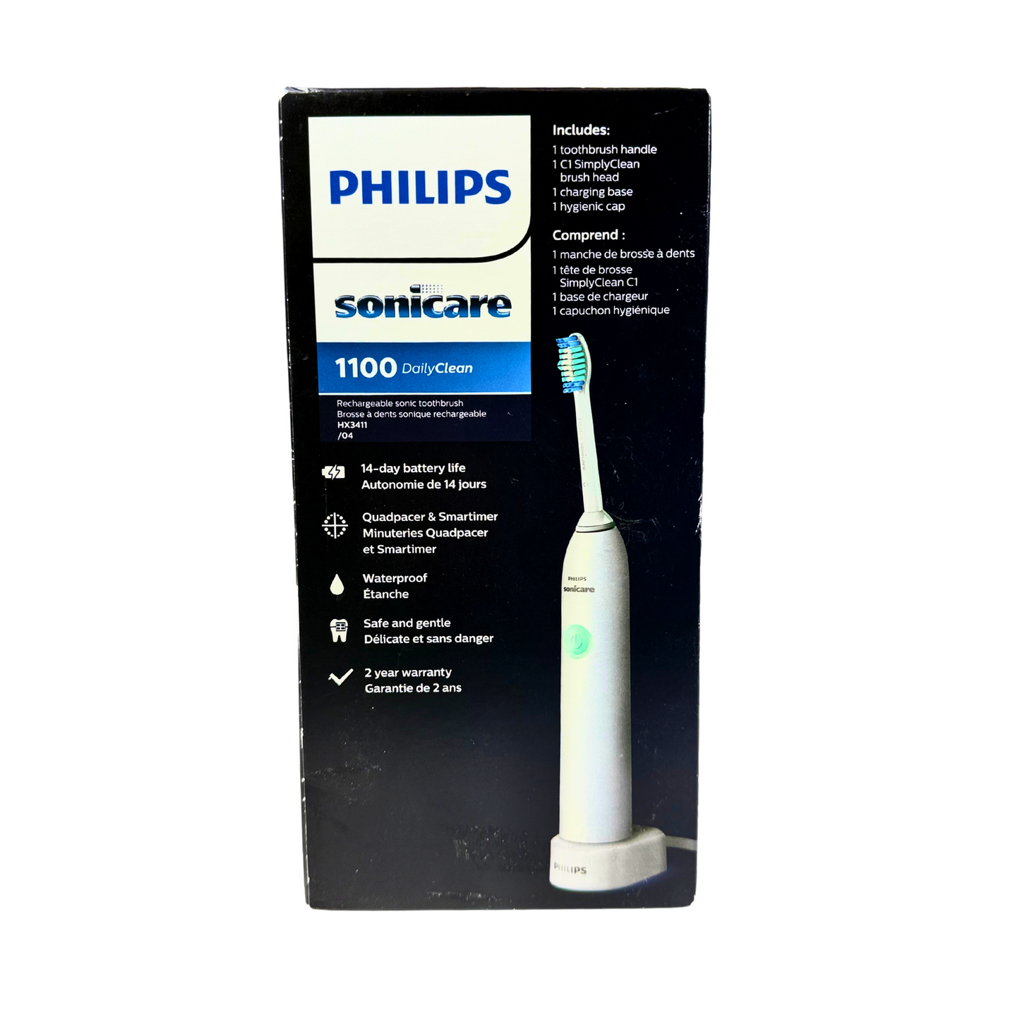 Sonicare 1100 Rechargeable Electric Toothbrush White HX3411/04