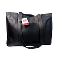 Rectangular Leather Tote Bag – Saddle Brown Small Shopping Handbag