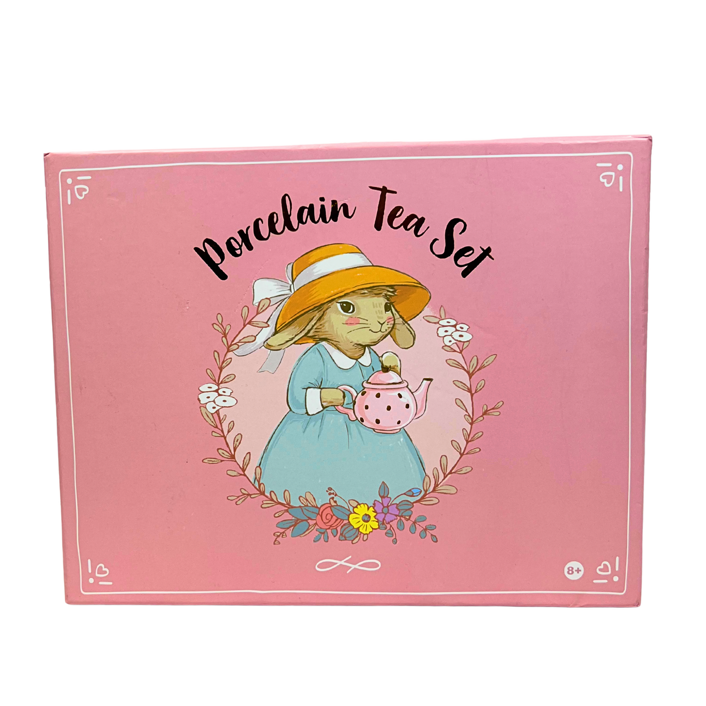 Porcelain Tea Set for Girls – Pastel & Gold Polka Dot Tea Party Set