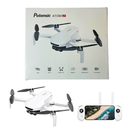 Potensic ATOM LT GPS Drone – Under 249g, 40 Min Flight, 2.5K EIS Camera, 4KM FPV, Brushless Motor – White