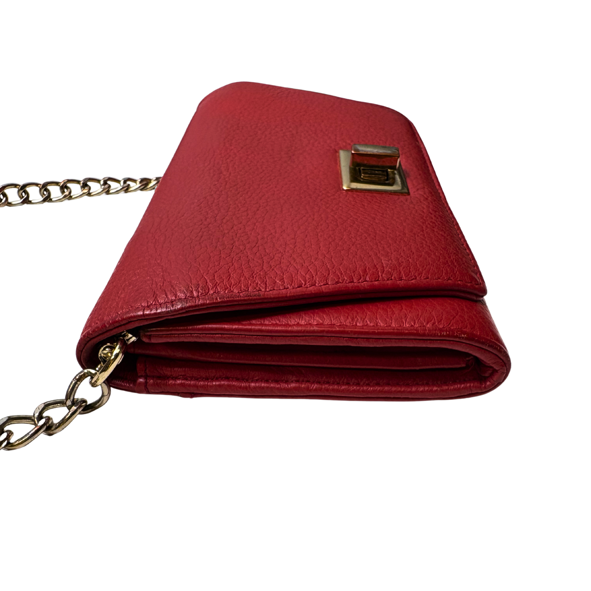 Pre-Loved Danier Red Clutch with Strap
