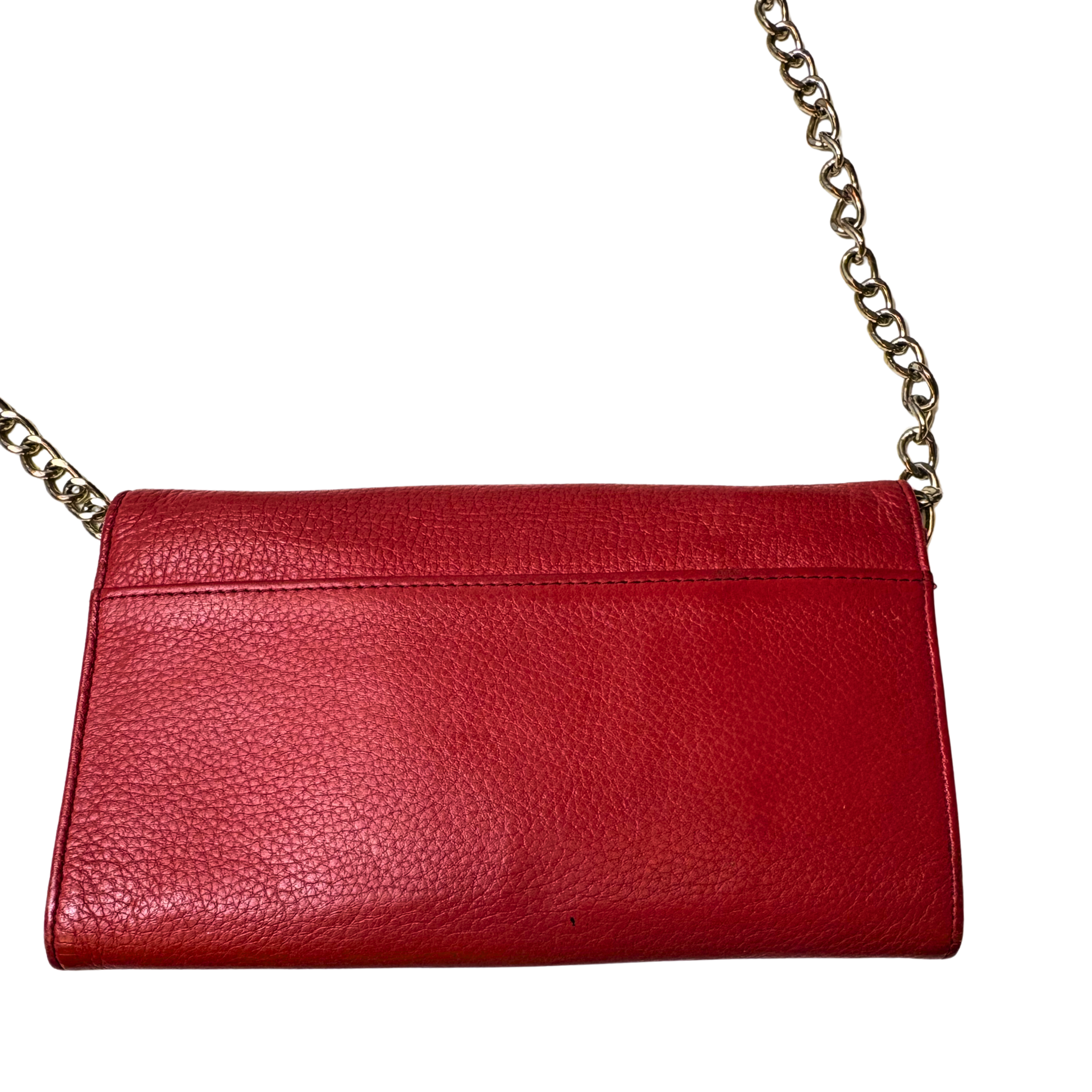 Pre-Loved Danier Red Clutch with Strap
