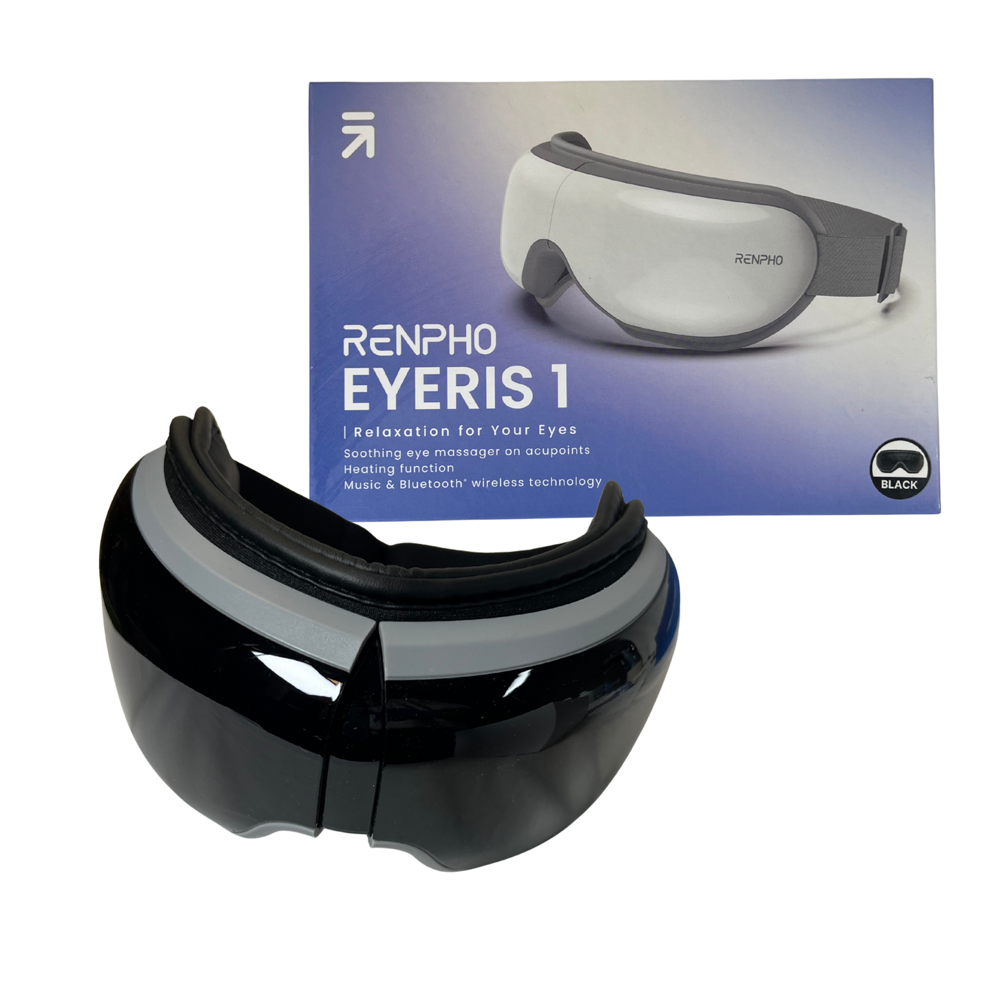 Rechargeable Eye Massager with Heat, Vibration & Bluetooth Music | Foldable Eye Mask for Relaxation, Eye Strain & Fatigue Relief