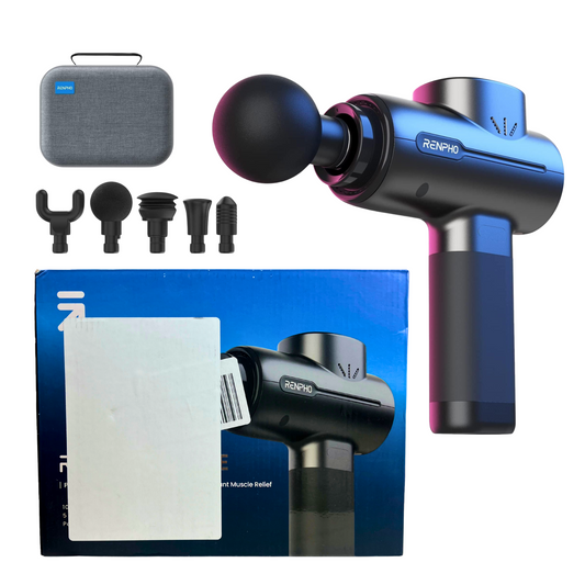 Powerful Percussion Massage Gun with 5 Speeds & Attachments, Portable Handheld Massager with Travel Case