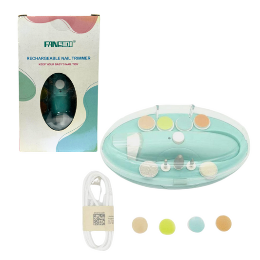 Rechargeable Electric Baby Nail File Trimmer with LED Light, Quiet Motor & Extra Pads – Safe for Newborns, Infants & Toddlers