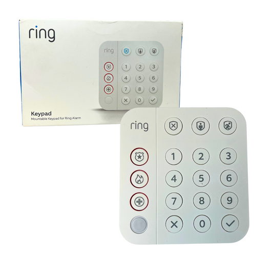 Ring Alarm Keypad 2nd Gen White Wireless Security Access Panel