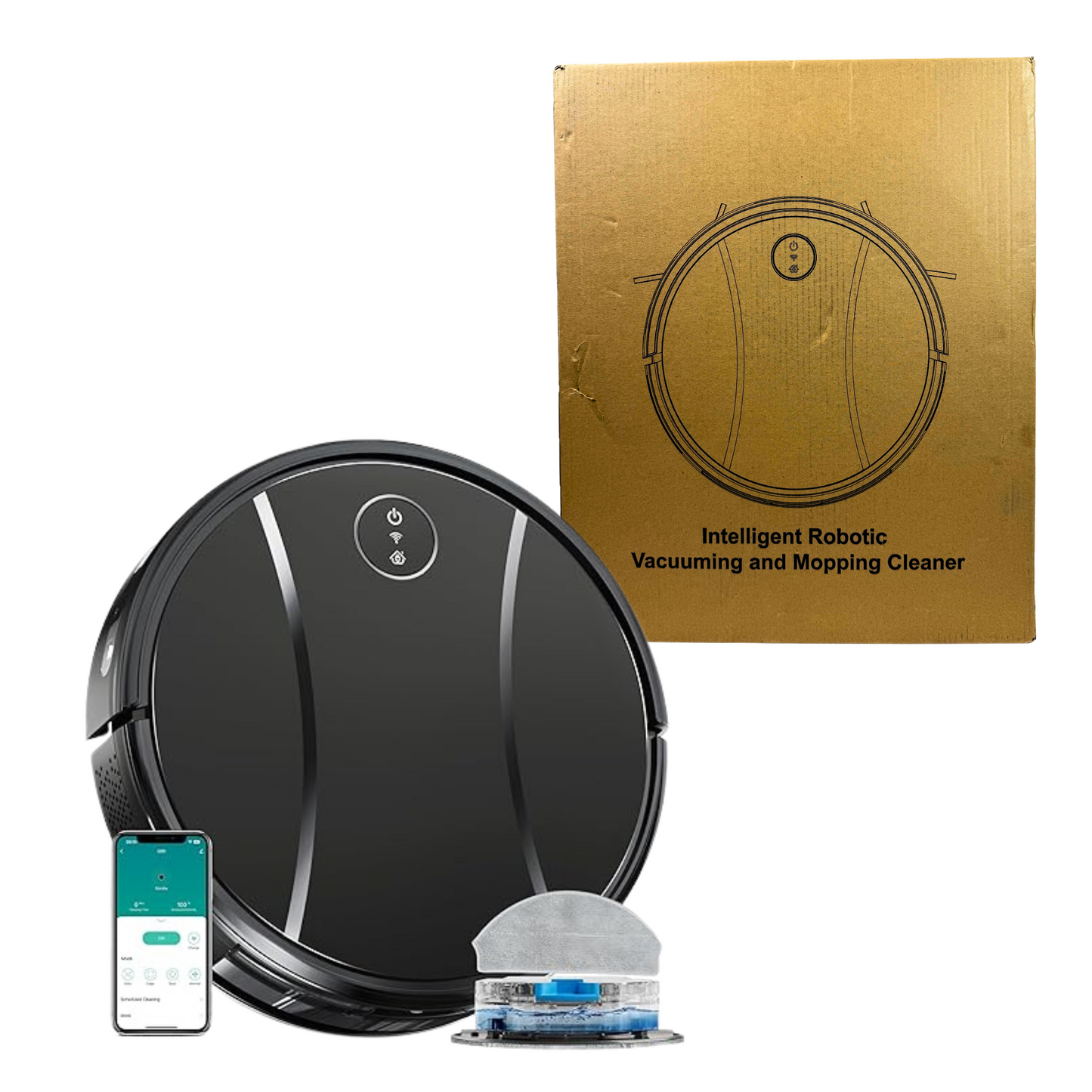 Robot Vacuum and Mop Combo – 4200Pa Suction, Smart Navigation, Self-Charging, App & Voice Control