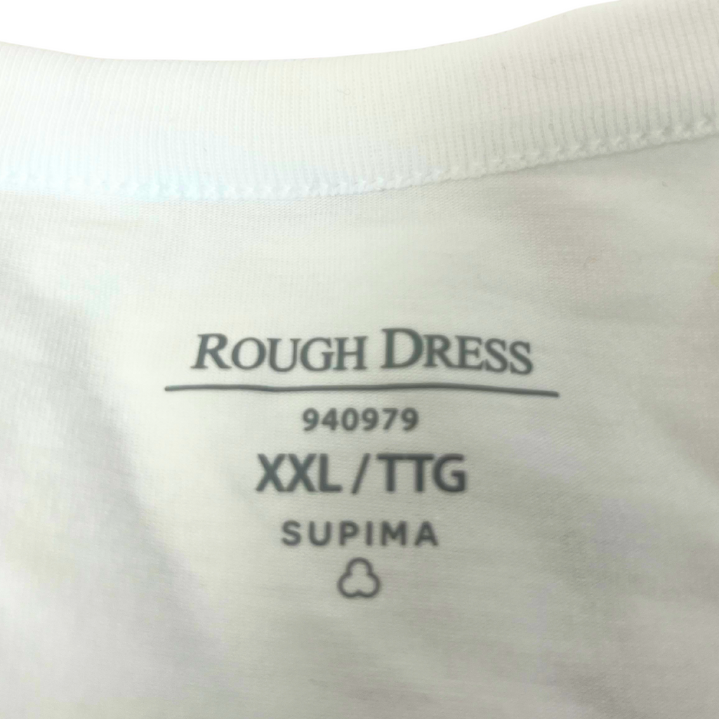 Rough Dress Men’s White T-Shirt XXL – Soft, Stretch, Classic Fit
