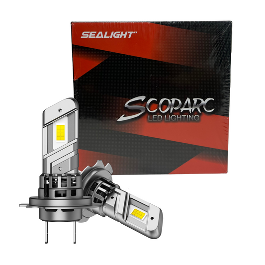 H7 LED Headlight Bulbs 6500K Cool White, 30,000LM Super Bright with Cooling Fan, Pack of 2