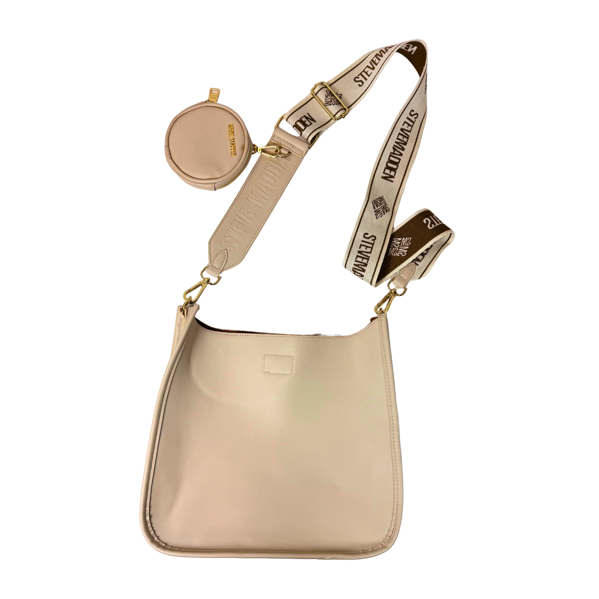 Chic White Crossbody Bag with Adjustable Straps & Matching EarPods Case