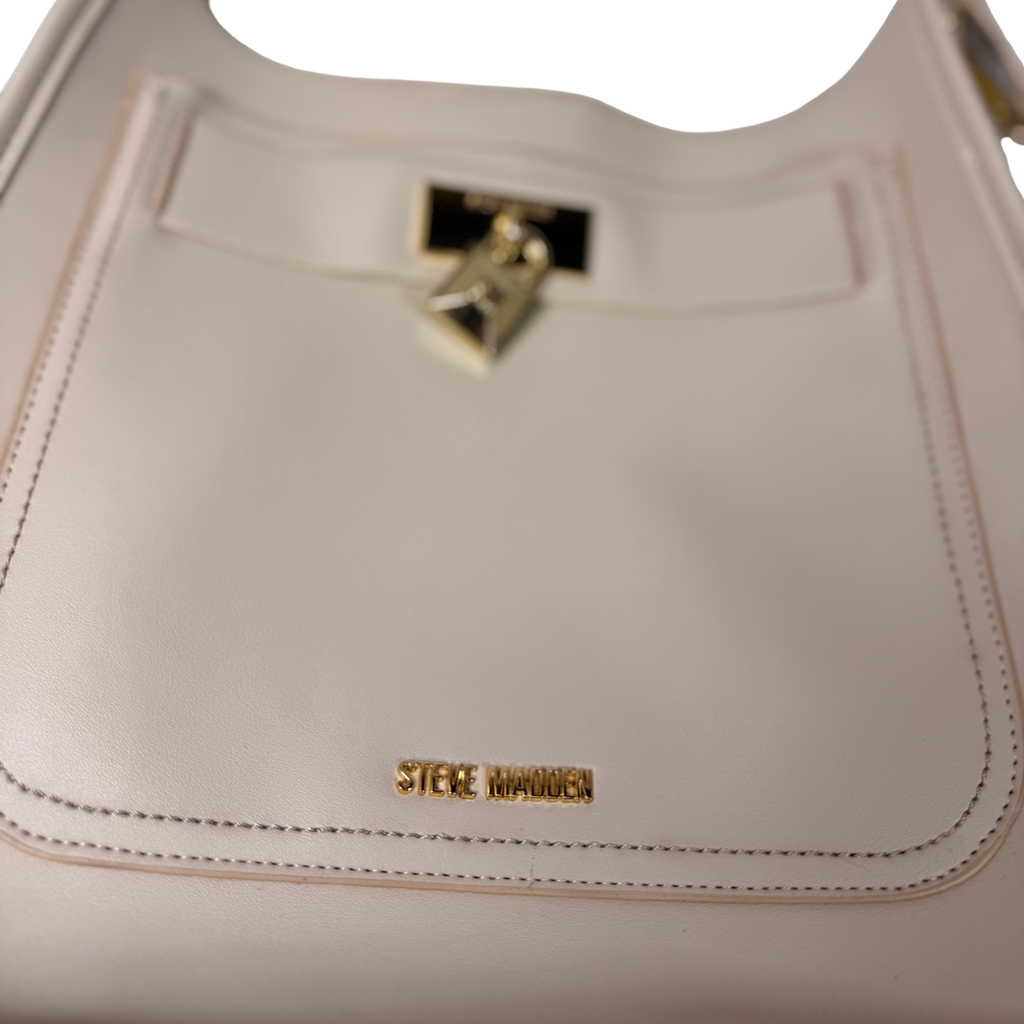 Chic White Crossbody Bag with Adjustable Straps & Matching EarPods Case