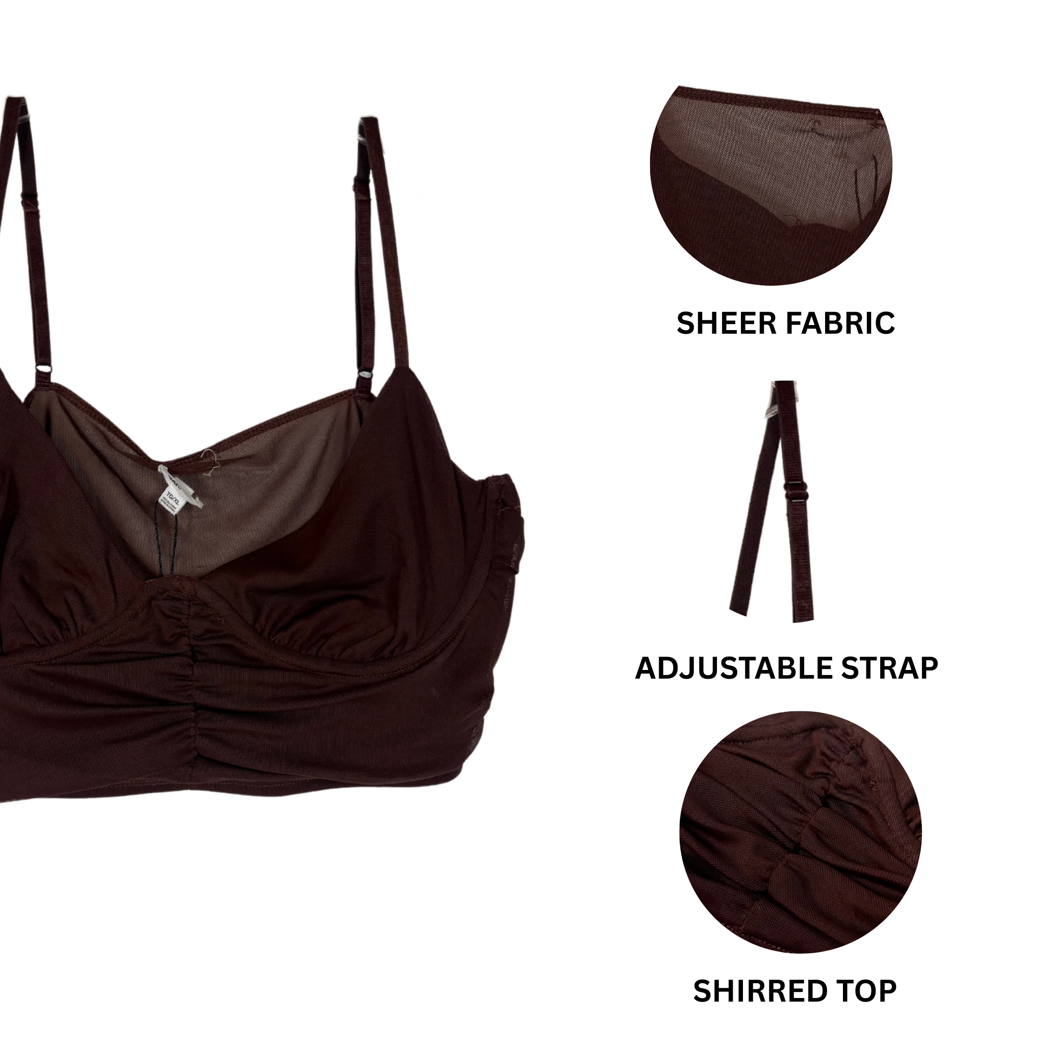 Shirred Corset Cami - XL