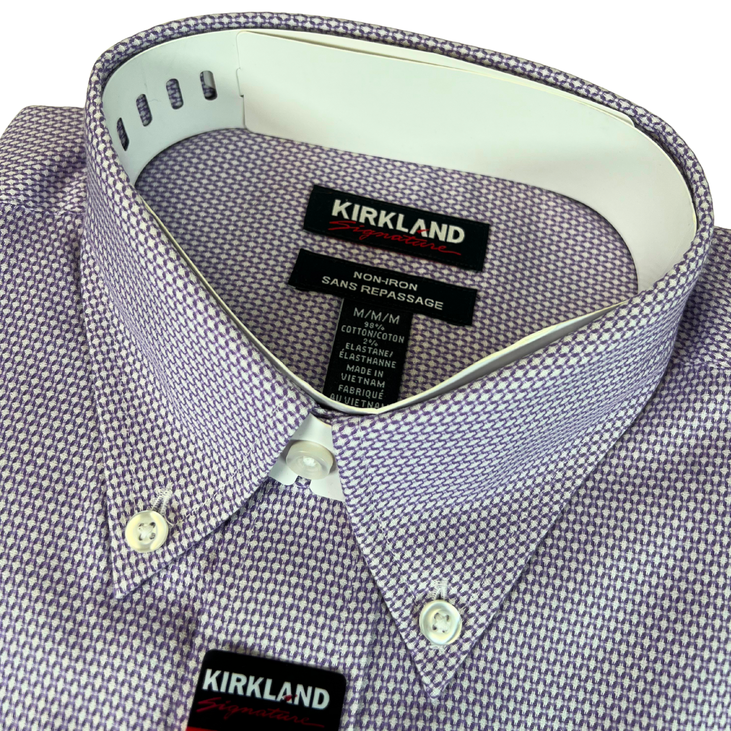 Men’s Short Sleeve Sport Shirt with Stretch, Non-Iron Fabric – Size M