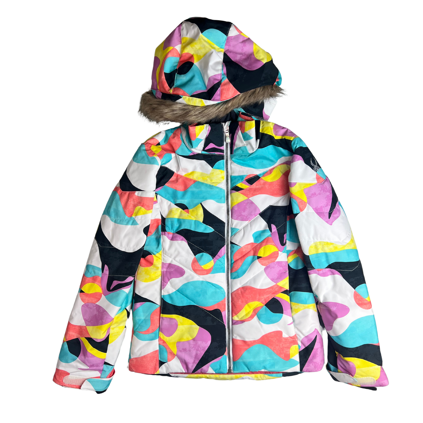 Spyder Big Girls Lola Insulated Ski Jacket Multicolor size 14