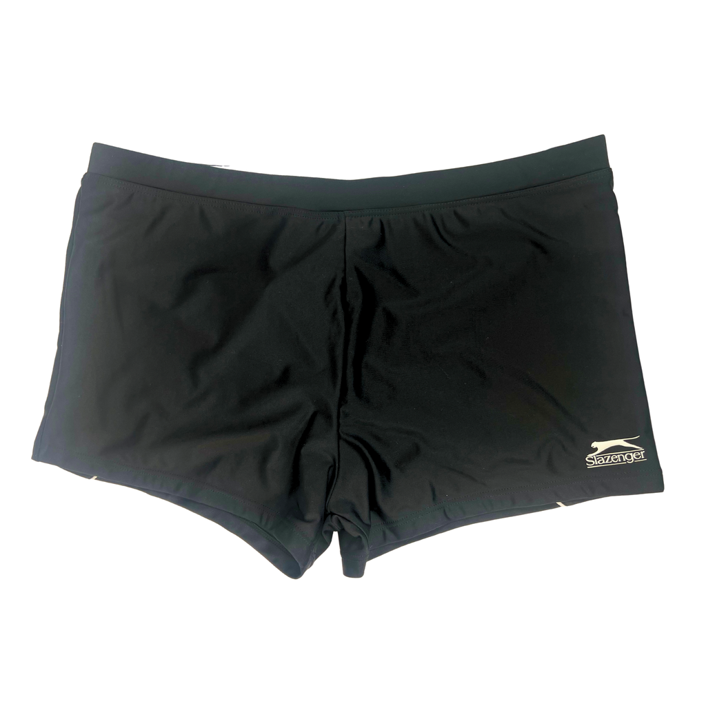 Slazenger Men's Swim Boxer Shorts – Black/White – Size 4XL
